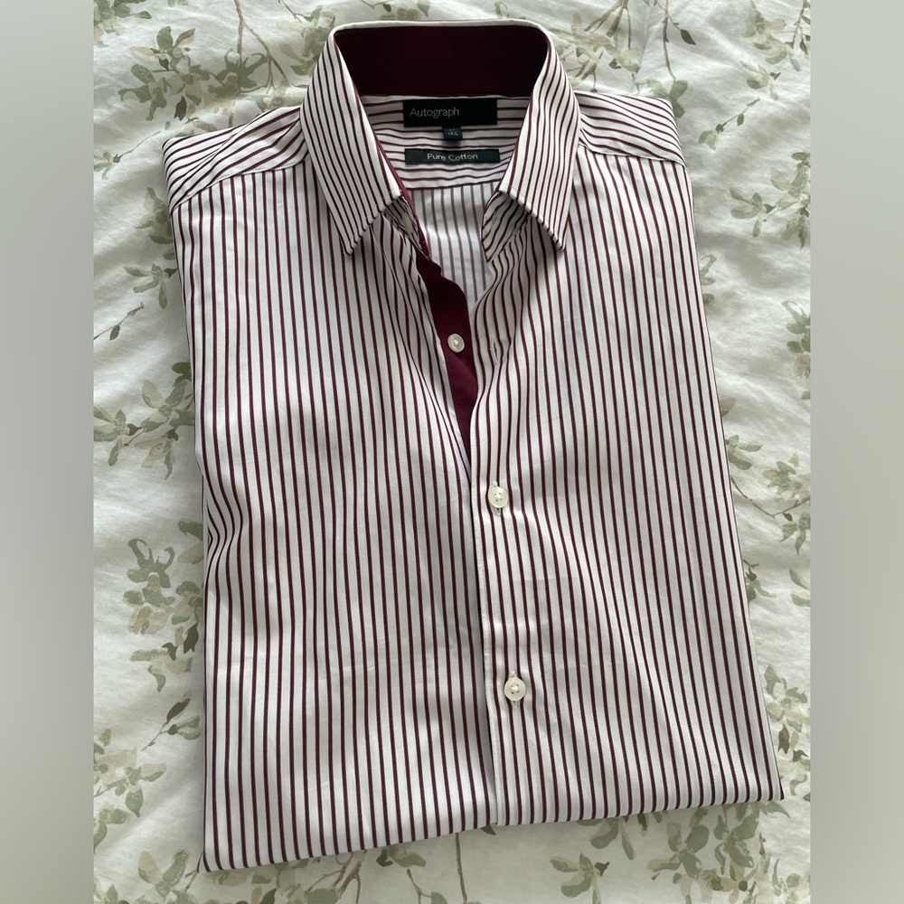Autograph Pure Cotton Men's Dress Shirt, size 37 (14-1/2), Marks and Spencer.